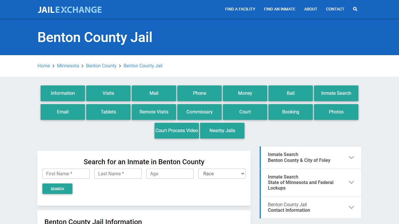 Benton County Jail Roster Lookup, MN, Inmate Search