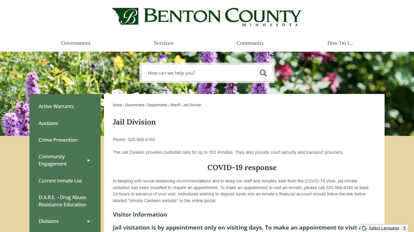 Jail Division | Benton County, MN